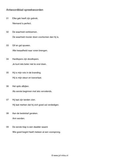 Spreekwoorden niveau 2 - Afbeelding 7