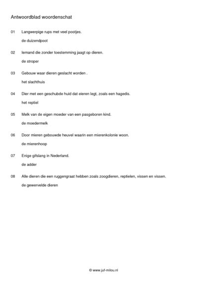 Woordenschat dieren - Afbeelding 4