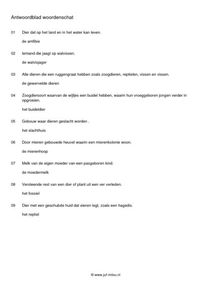 Woordenschat dieren - Afbeelding 2