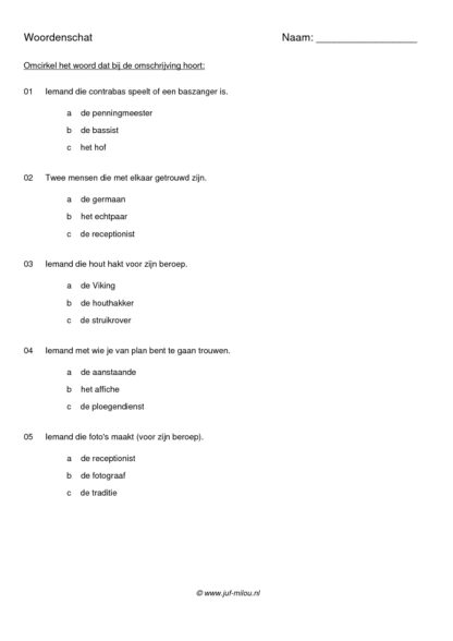 Woordenschat mensen - Afbeelding 5