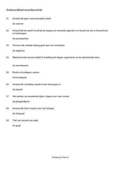Woordenschat mensen - Afbeelding 2