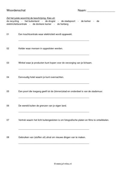 Woordenschat omgeving - Afbeelding 2