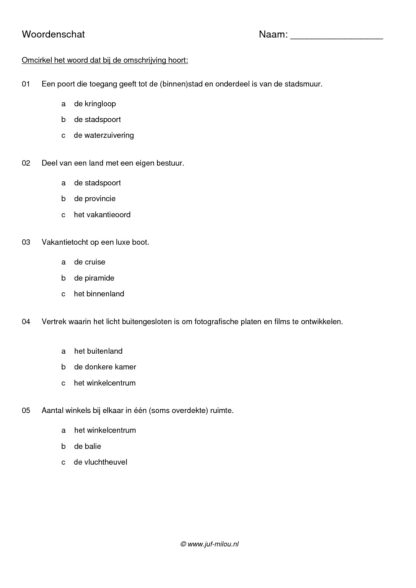Woordenschat omgeving - Afbeelding 4