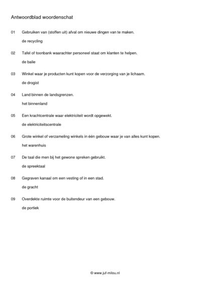 Woordenschat omgeving - Afbeelding 7