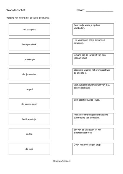 Woordenschat sport - Afbeelding 7