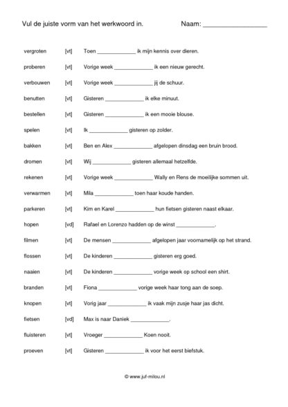 Werkwoordspelling alle sets - Afbeelding 6