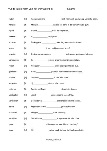 Werkwoordspelling alle sets - Afbeelding 5