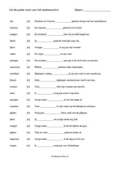 Werkwoordspelling alle sets - Afbeelding 2