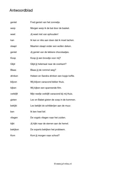 Werkwoordspelling tt sw ik-jij-hij-wij - Afbeelding 2