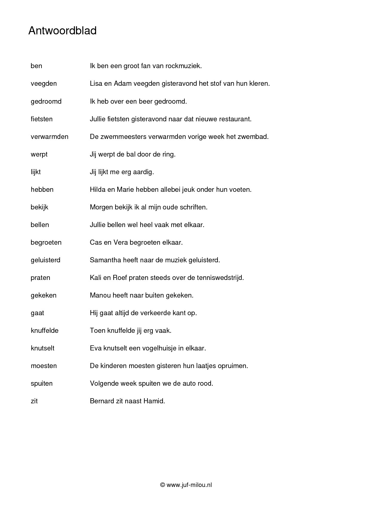 Werkwoordspelling tt-vt sw-zw ik-jij-hij-wij-vd - Afbeelding 2