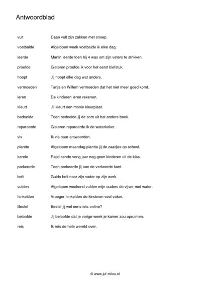 Werkwoordspelling tt-vt zw ik-jij-hij-wij - Afbeelding 2