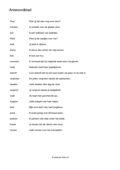 Werkwoordspelling tt zw ik-jij-hij-wij - Afbeelding 3