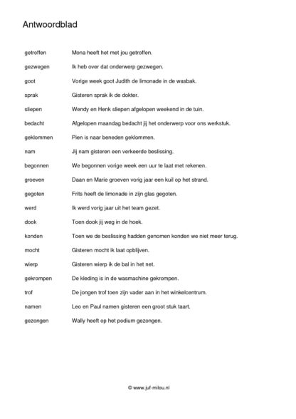 Werkwoordspelling vt sw ik-jij-hij-wij-vd - Afbeelding 2