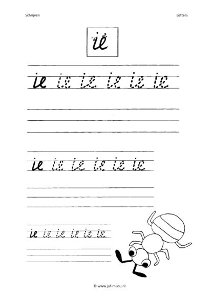 Schrijven - schrijfletter dubbelklanken - Afbeelding 2