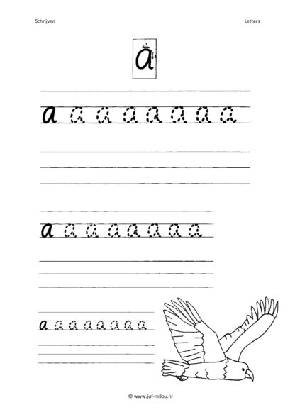 Schrijven - schrijfletter a t/m z - Afbeelding 5