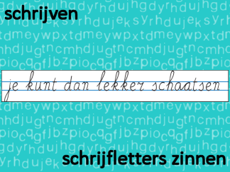 Schrijven - schrijfletter zinnen