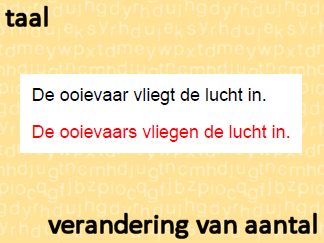 Taal - verandering van aantal