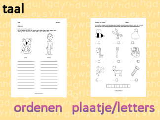 Taal - ordenen plaatje / letters