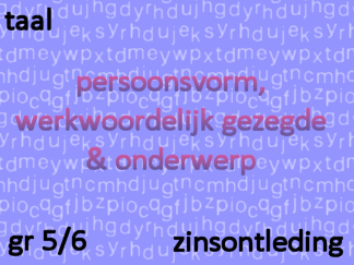Zinsontleding - pv, wwg, ond