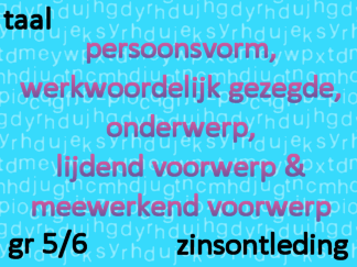 Zinsontleding - pv, wwg, ond, lv, mv