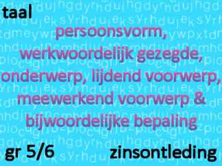 Zinsontleding - pv, wwg, ond, lv, mv, bwb