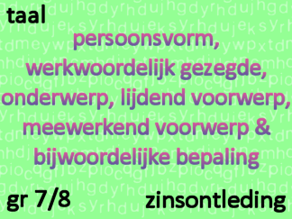 Zinsontleding - pv, wwg, ond, lv, mv, bwb