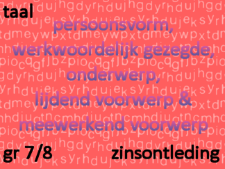 Zinsontleding - pv, wwg, ond, lv, mv