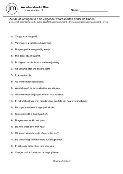 Woordsoorten - alle sets - Afbeelding 3