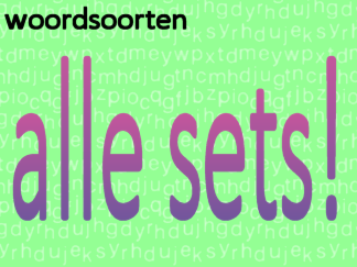 Woordsoorten - alle sets