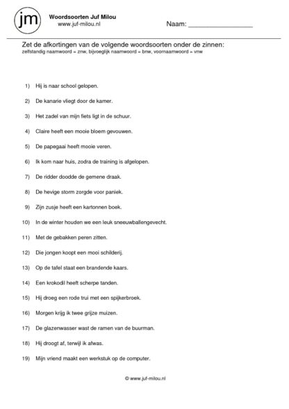 Woordsoorten - vnw, bnw, znw - Afbeelding 3