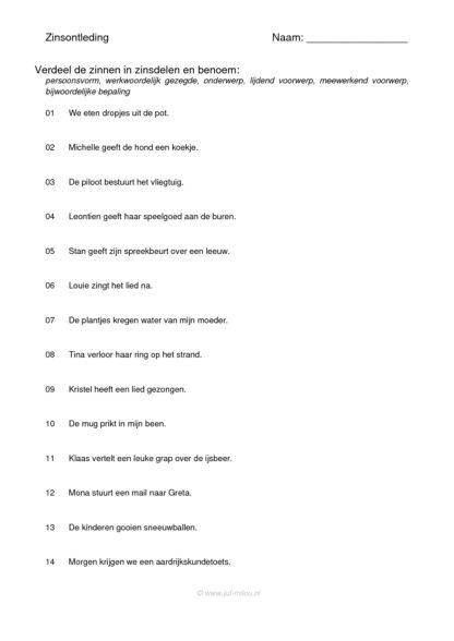 Zinsontleding - pv, wwg, ond, lv, mv, bwb - Afbeelding 3
