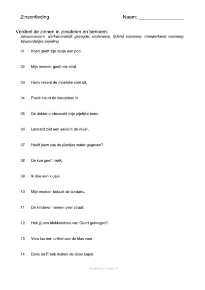 Zinsontleding - pv, wwg, ond, lv, mv, bwb - Afbeelding 3