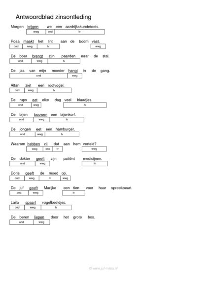 Zinsontleding - pv, wwg, ond, lv - Afbeelding 2
