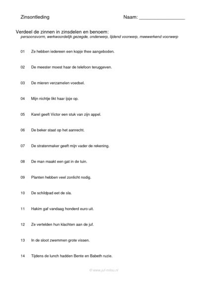 Zinsontleding - pv, wwg, ond, lv, mv - Afbeelding 3