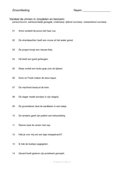 Zinsontleding - pv, wwg, ond, lv, mv - Afbeelding 3