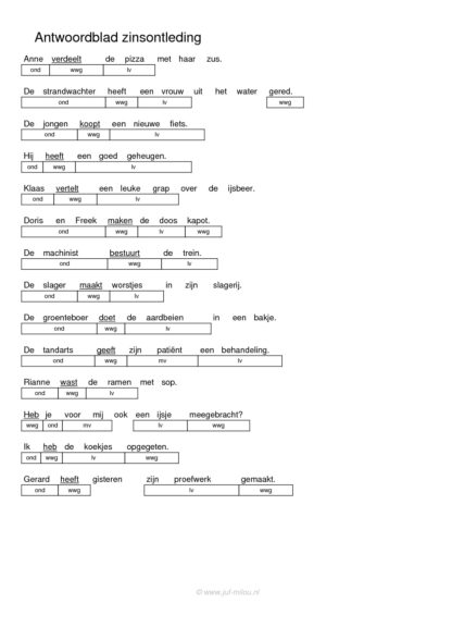 Zinsontleding - pv, wwg, ond, lv, mv - Afbeelding 2
