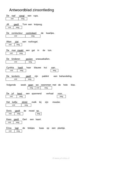 Zinsontleding - pv, wwg, ond - Afbeelding 2