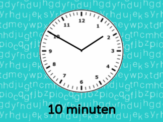 Klokkijken tien minuten analoog naar geschreven en geschreven naar analoog