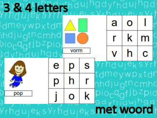 Letterhussel 3 en 4 letters (met woord)