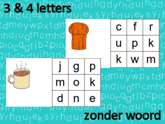Letterhussel 3 en 4 letters (zonder woord)