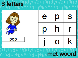 Letterhussel 3 letters (met woord)
