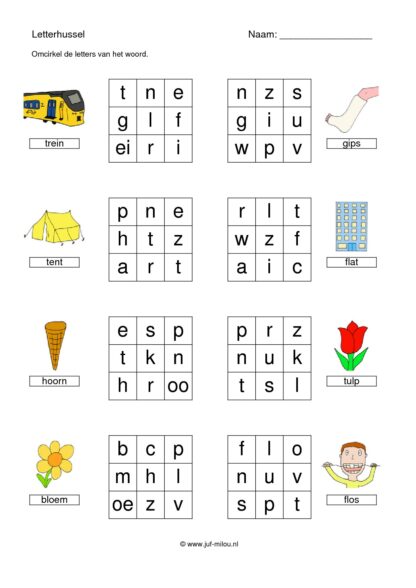 Letterhussel 4 letters (met woord) - Afbeelding 2