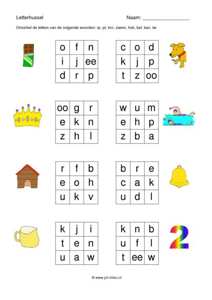 Letterhussel 3 en 4 letters (zonder woord) - Afbeelding 4