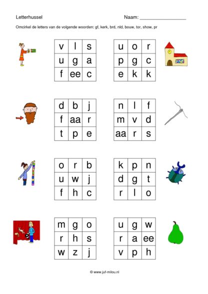 Letterhussel 3 en 4 letters (zonder woord) - Afbeelding 2