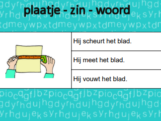 Plaatje zin - woord