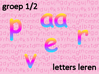 Letters leren [ set ] p - aa - r - e - v