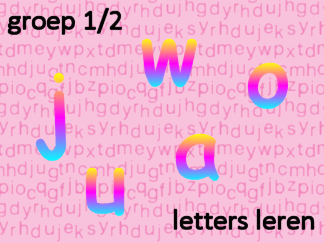 Letters leren [ set ] w - o - a - u - j
