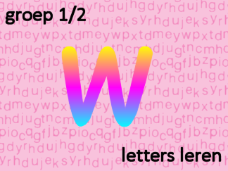Letters leren - Letter w