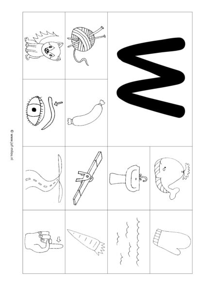 Letters leren [ set ] w - o - a - u - j - Afbeelding 2