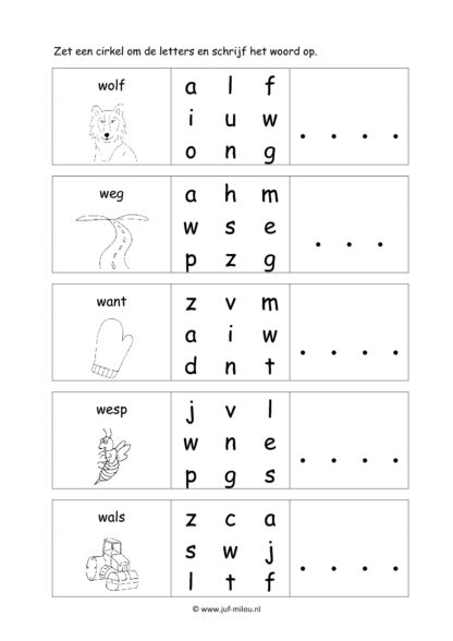 Letters leren - Letter w - Afbeelding 4